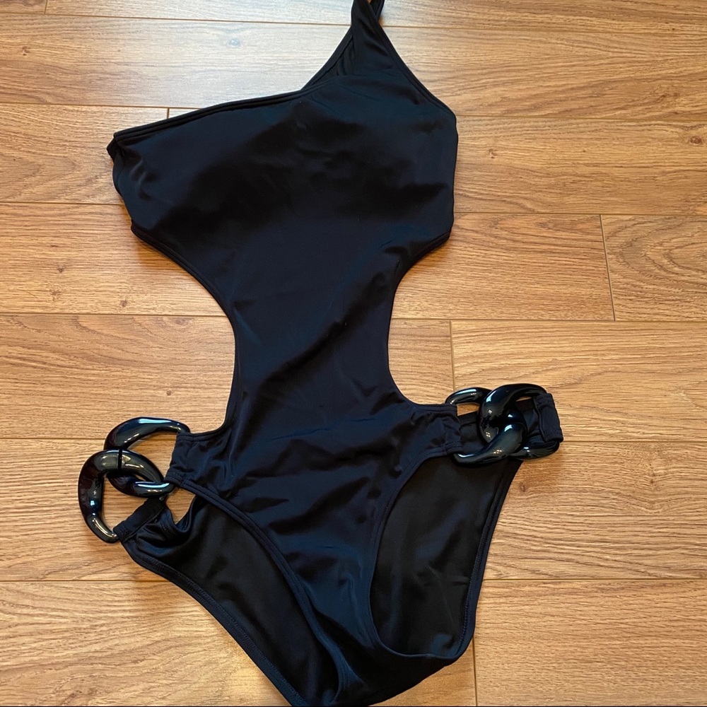 Victoria Secret One Piece Black Cut Out Swimsuit